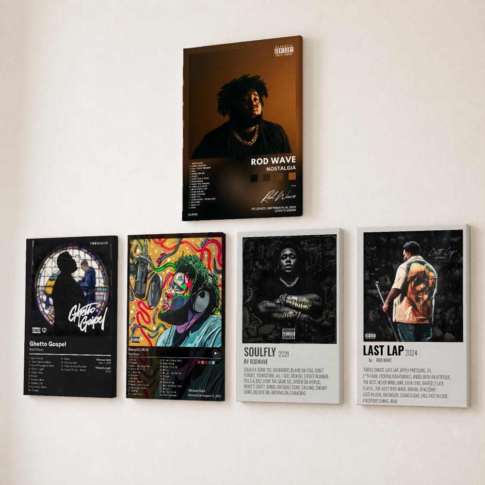 Canvas Wrap Ready - Peinture de rappeur chanteur R-Rod Wave,