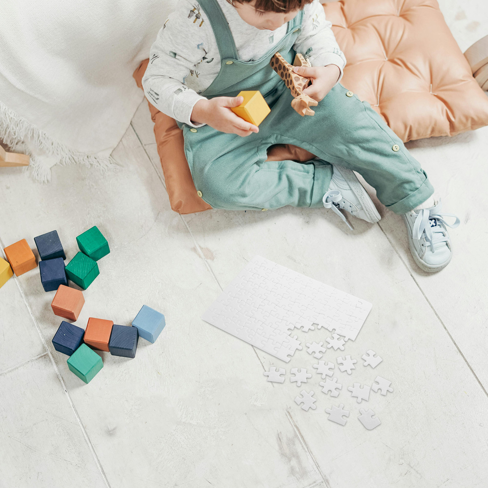 Puzzle Blank White - 4 planches de puzzles vierges, planche