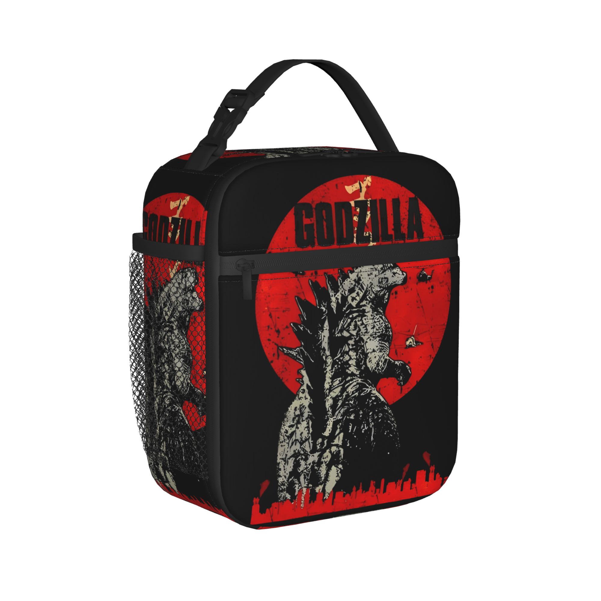 Tote Bag Sublimation - Sac à déjeuner isotherme Godzillaed, sac