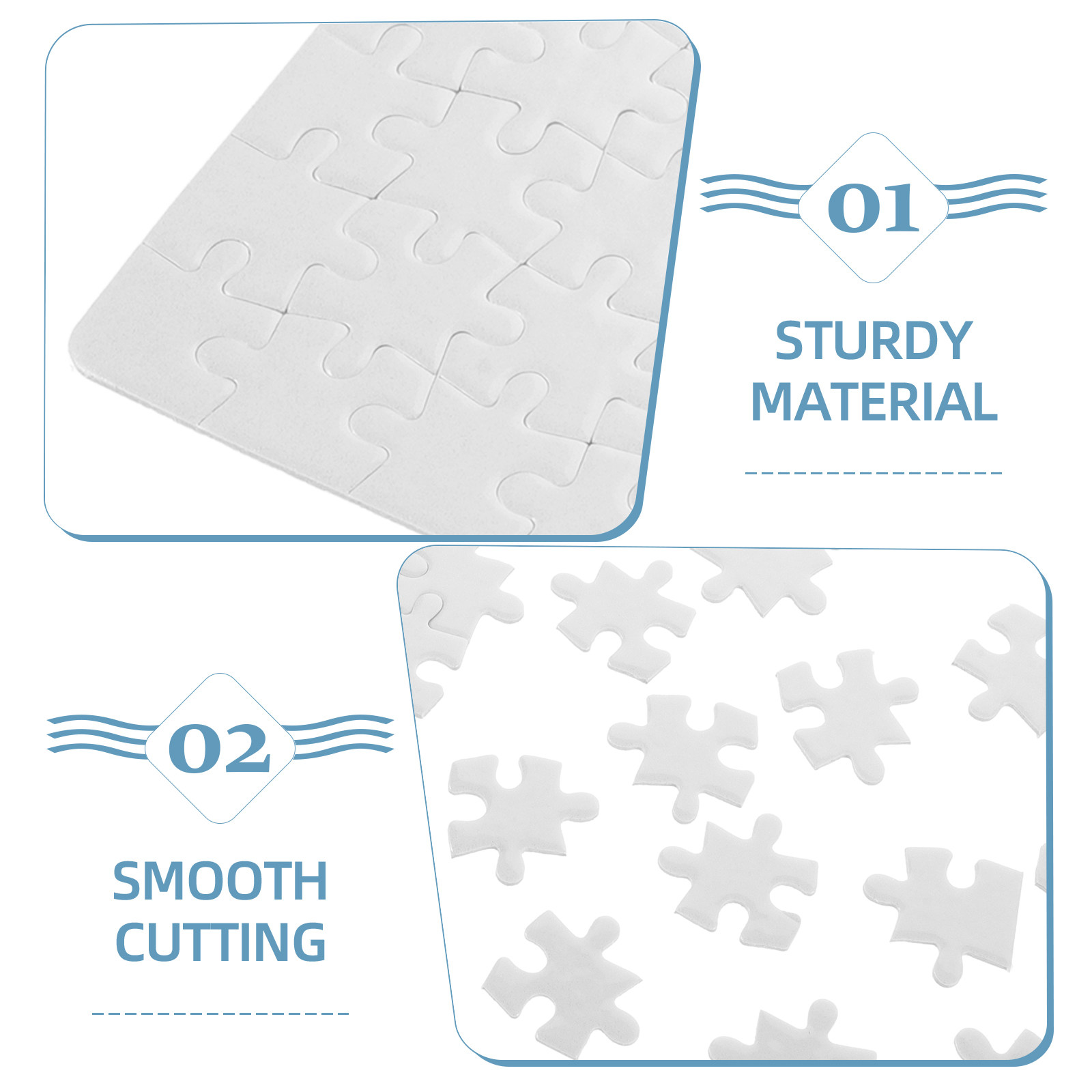 4 planches de puzzles vierges, - Puzzle Blank White avis et prix